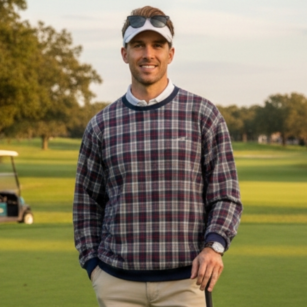 Bugle Boy XXL 90s Old Money Eclectic Grandpa Golf Pickleball Plaid Windbreaker